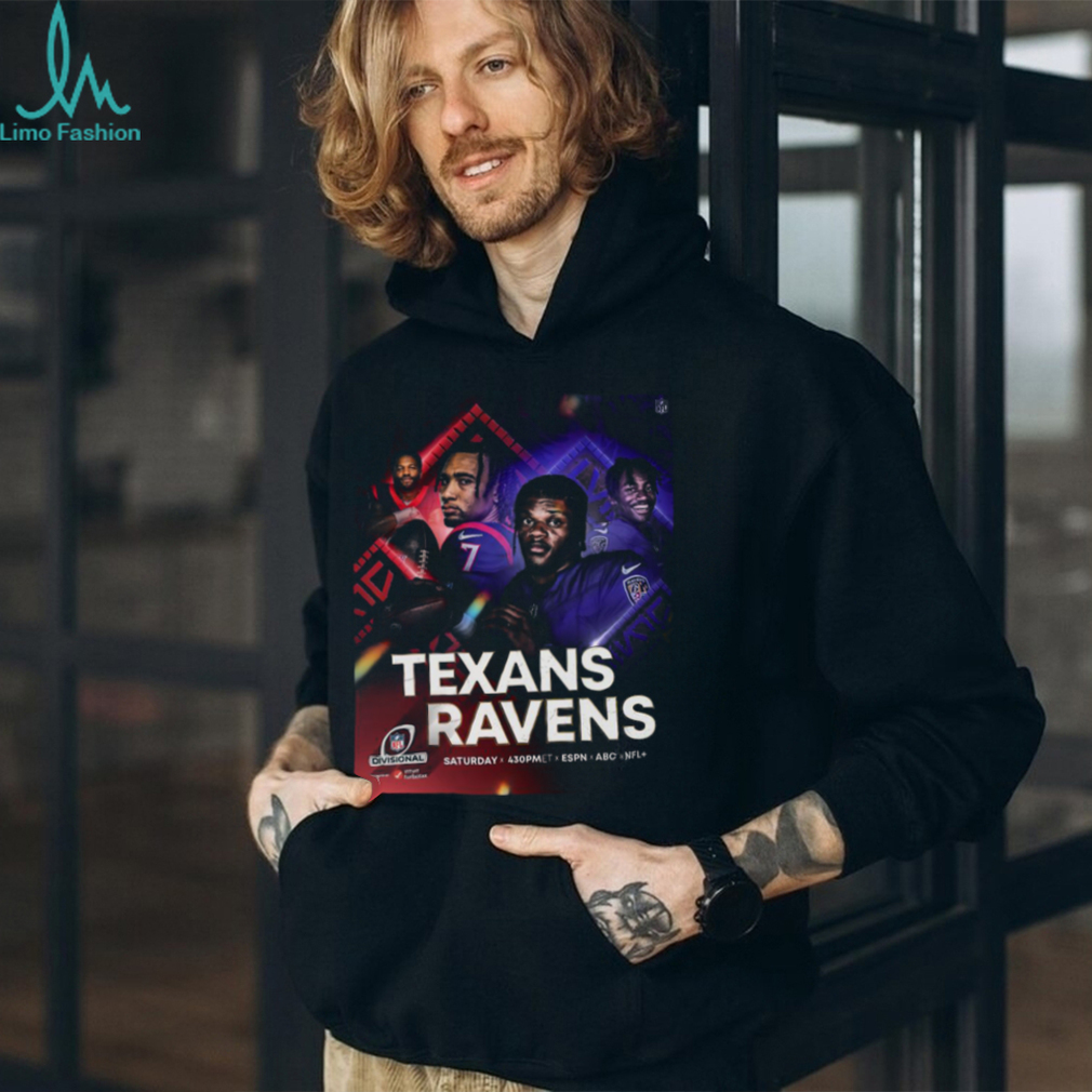 Official Texans vs Ravens 2023 2024 NFL Divisional Game Shirt Official Texans vs Ravens 2023 2024 NFL Divisional Game Shirt