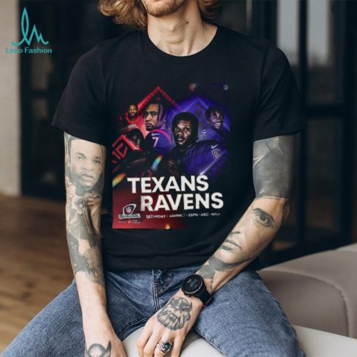Official Texans vs Ravens 2023 2024 NFL Divisional Game Shirt