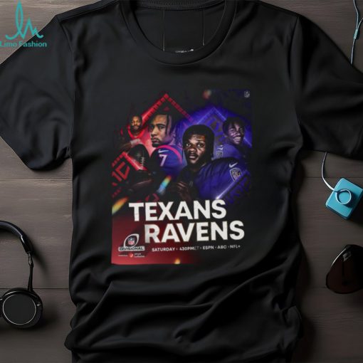 Official Texans vs Ravens 2023 2024 NFL Divisional Game Shirt
