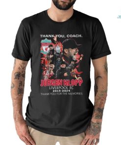 Official Thank You, Coach Jurgen Klopp Liverpool FC 2015 2024 Thank You For The Memories Signature shirt