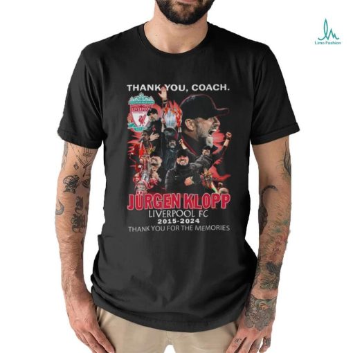 Official Thank You, Coach Jurgen Klopp Liverpool FC 2015 2024 Thank You For The Memories Signature shirt