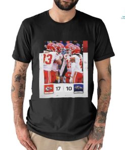Official The Chiefs Kingdom Kansas City Chiefs Defeating The Baltimore Ravens 17 10 Classic T Shirt