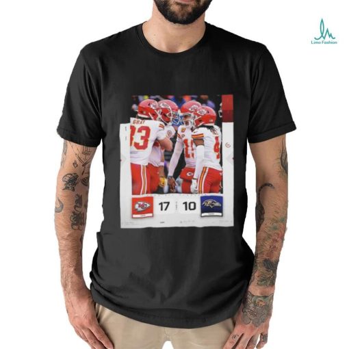 Official The Chiefs Kingdom Kansas City Chiefs Defeating The Baltimore Ravens 17 10 Classic T Shirt