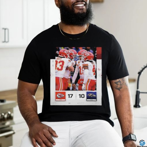 Official The Chiefs Kingdom Kansas City Chiefs Defeating The Baltimore Ravens 17 10 Classic T Shirt