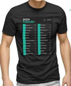 Official The longest F1 calendar ever schedule 2024 race car shirt