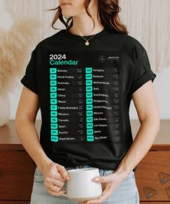 Official The longest F1 calendar ever schedule 2024 race car shirt