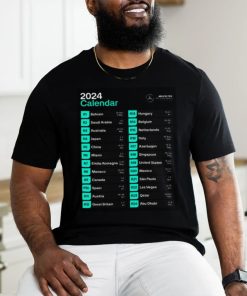 Official The longest F1 calendar ever schedule 2024 race car shirt