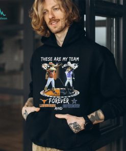 Official These Are My Team Forever Texas Longhorns And Dallas Cowboys Mascot Shirt