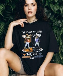 Official These Are My Team Forever Texas Longhorns And Dallas Cowboys Mascot Shirt