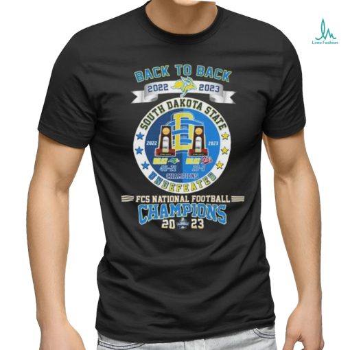 Official Undefeated Back To Back 2022 2023 FCS National Football Champions South Dakota State Shirt