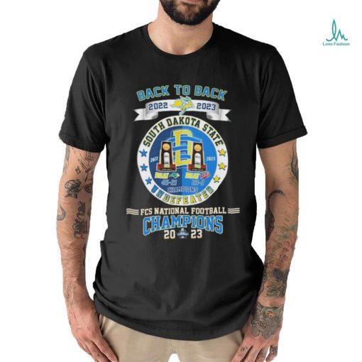 Official Undefeated Back To Back 2022 2023 FCS National Football Champions South Dakota State Shirt
