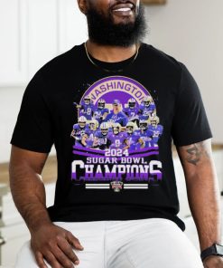 Official Washington Football 2023 Sugar Bowl Champions Signatures Shirt