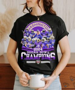 Official Washington Football 2023 Sugar Bowl Champions Signatures Shirt
