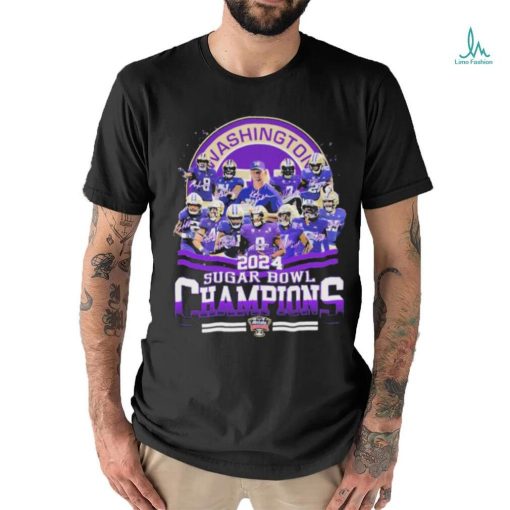 Official Washington Football 2023 Sugar Bowl Champions Signatures Shirt
