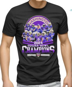 Official Washington Football 2023 Sugar Bowl Champions Signatures Shirt