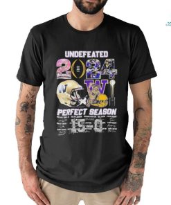 Official Washington Huskies Undefeated 2024 Perfect Season 15 0 Signatures Shirt