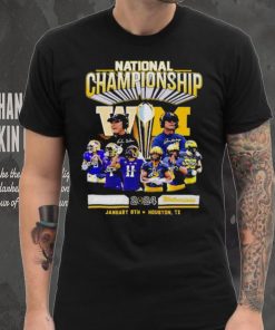 Official Washington Huskies vs Michigan Football 2024 National Championship Houston, Tx Signatures Shirt