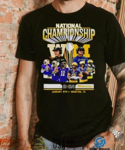 Official Washington Huskies vs Michigan Football 2024 National Championship Houston, Tx Signatures Shirt