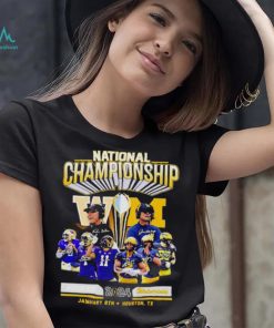 Official Washington Huskies vs Michigan Football 2024 National Championship Houston, Tx Signatures Shirt