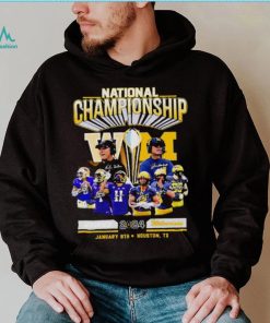 Official Washington Huskies vs Michigan Football 2024 National Championship Houston, Tx Signatures Shirt