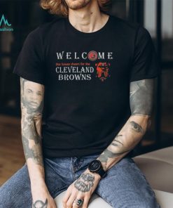 Official Welcome This House Cheers For The Cleveland Browns 2024 T Shirts, hoodie, sweater, long sleeve and tank top Official Welcome This House Cheers For The Cleveland Browns 2024 T Shirts