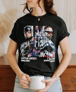 Official captain America Chris Evan And Falcon Anthony Mackie Signatures Shirt