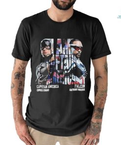 Official captain America Chris Evan And Falcon Anthony Mackie Signatures Shirt