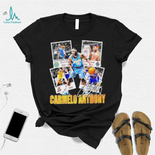 Official carmelo Anthony Denver Nuggets basketball graphic signature shirt