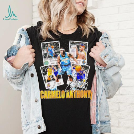 Official carmelo Anthony Denver Nuggets basketball graphic signature shirt
