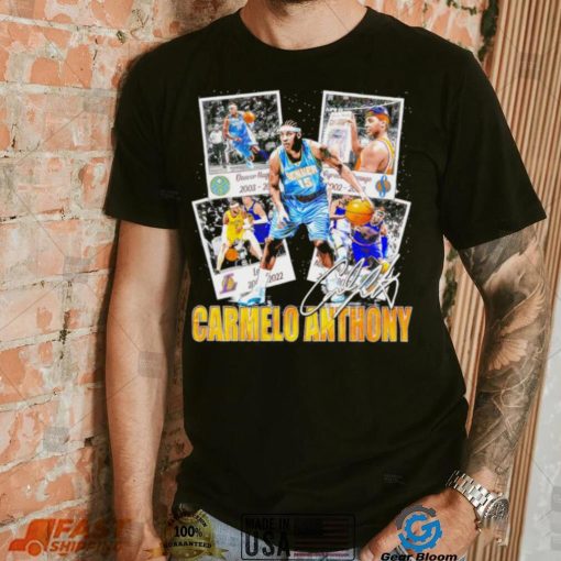 Official carmelo Anthony Denver Nuggets basketball graphic signature shirt