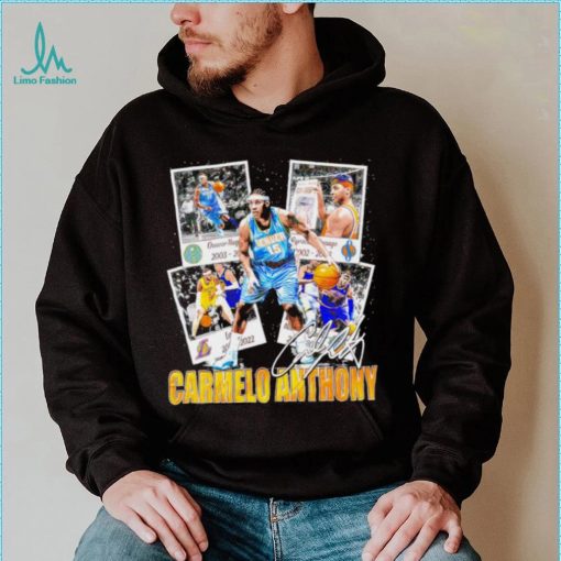 Official carmelo Anthony Denver Nuggets basketball graphic signature shirt