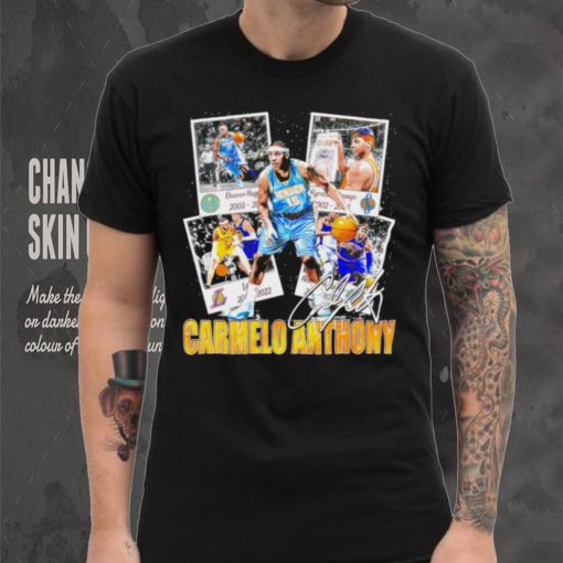 Official carmelo Anthony Denver Nuggets basketball graphic signature shirt
