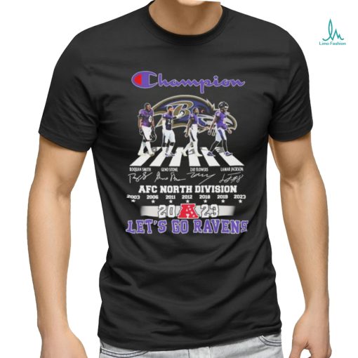 Official champion Baltimore Ravens Abbey Road AFC North Division Champions 2023 Let’s Go Ravens Shirt