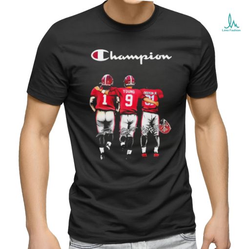 Official champion Jahmyr Gibbs Bryce Young And Will Anderson Jr Alabama Crimson Tide Signature Shirt