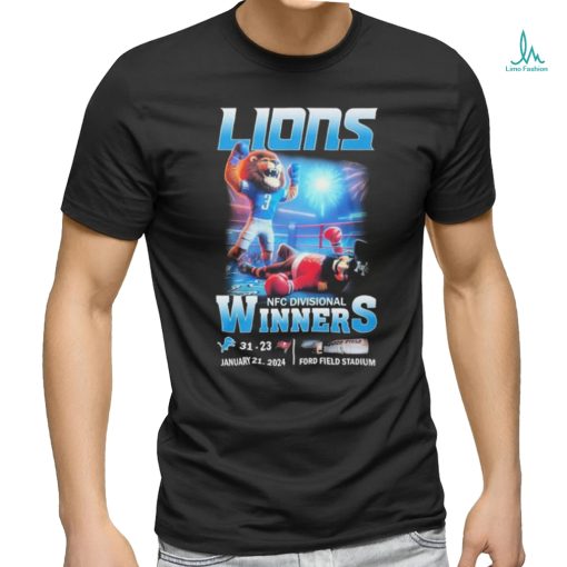 Official detroit Lions 2023 NFC Divisional Winners 31 23 Buccaneers Shirt