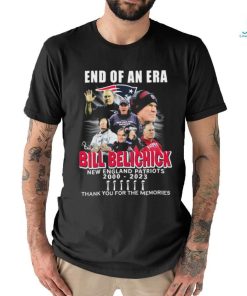 Official end Of Era Bill Belichick New England Patriots 2000 2023 Thank You For The Memories Signature Shirt