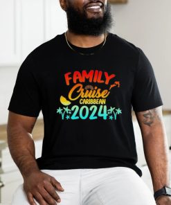 Official family Cruise Caribbean 2024 Vintage Retro Summer Vacation T shirt