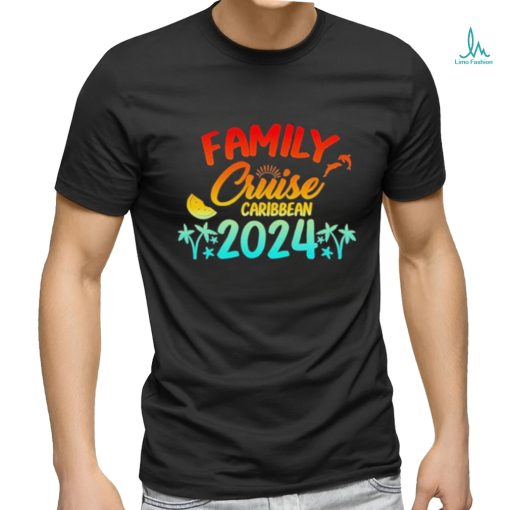 Official family Cruise Caribbean 2024 Vintage Retro Summer Vacation T shirt