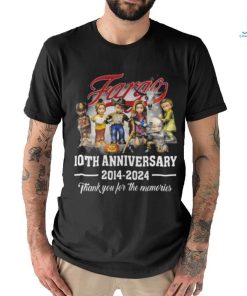 Official fargo 10th Anniversary 2014 2024 Thank You For The Memories Shirt