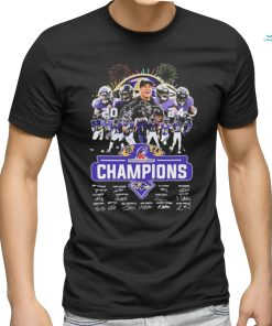 Official firework Baltimore Ravens Team 2024 AFC Champions Signatures Shirt