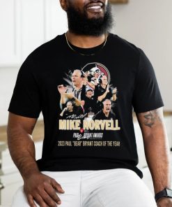 Official florida State Mike Norvell 2023 Paul Bear Bryant Coach Of The Year Signature Shirt