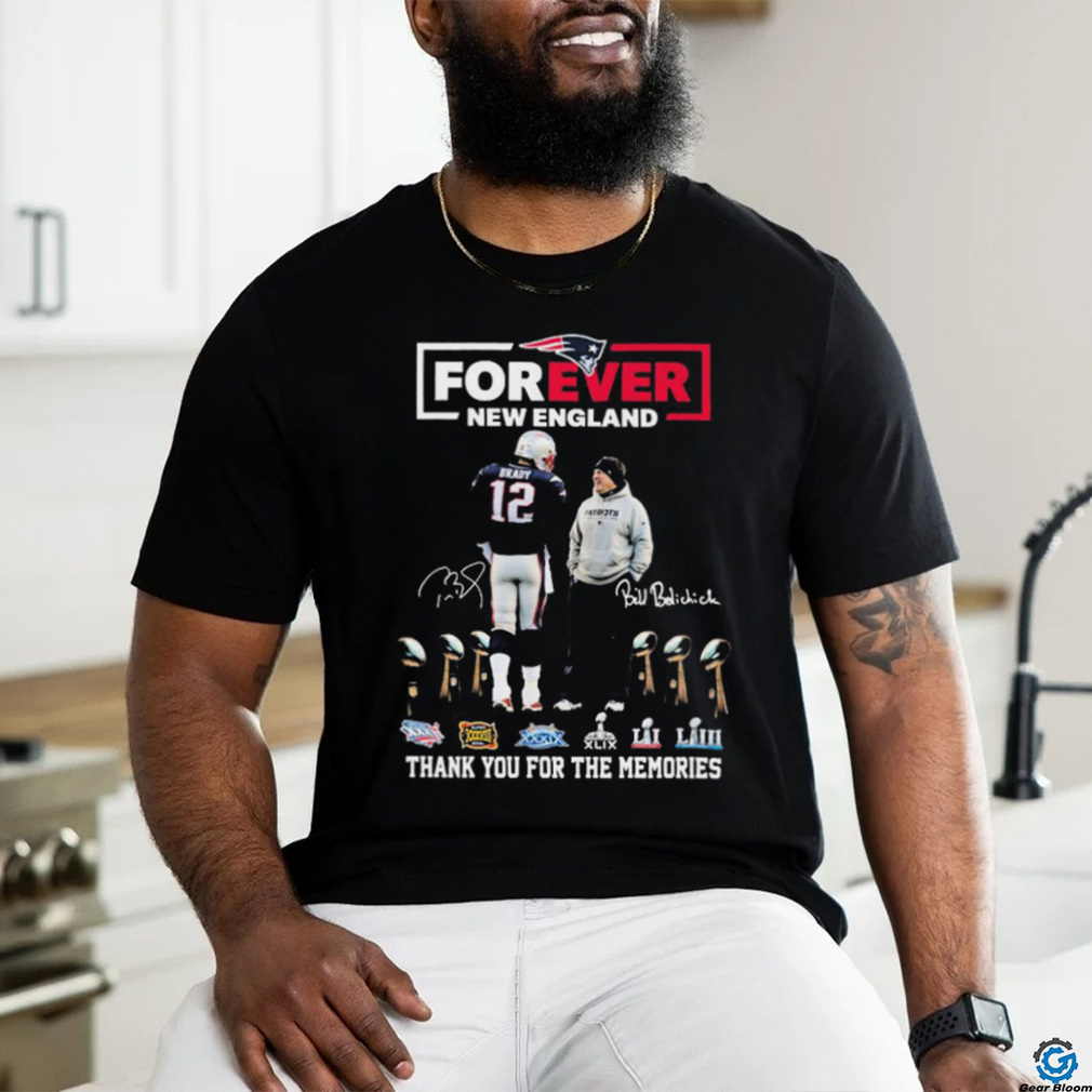 Official forever New England Patriots Bill Belichick And Tom Brady Thank You For The Memories Signature Shirt Official forever New England Patriots Bill Belichick And Tom Brady Thank You For The Memories Signature Shirt