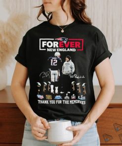 Official forever New England Patriots Bill Belichick And Tom Brady Thank You For The Memories Signature Shirt