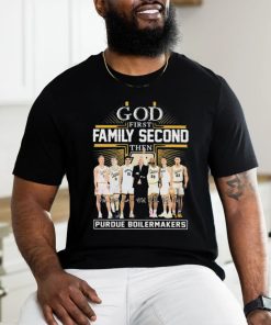 Official god First Family Second Then Purdue Boilermakers Basketball 2023 2024 Signatures Shirt