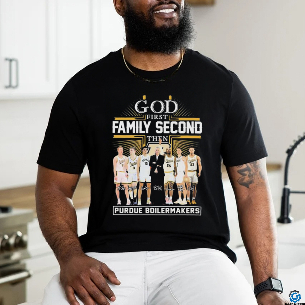 Official god First Family Second Then Purdue Boilermakers Basketball 2023 2024 Signatures Shirt Official god First Family Second Then Purdue Boilermakers Basketball 2023 2024 Signatures Shirt