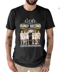 Official god First Family Second Then Purdue Boilermakers Basketball 2023 2024 Signatures Shirt