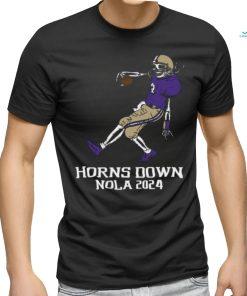 Official horns down wa horns down nola 2024 skeleton shirt