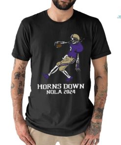 Official horns down wa horns down nola 2024 skeleton shirt