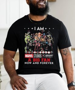 Official i Am Marvel Studios 16th Anniversary 2008 2024 A Big Fan Now And Forever Signatures Shirt