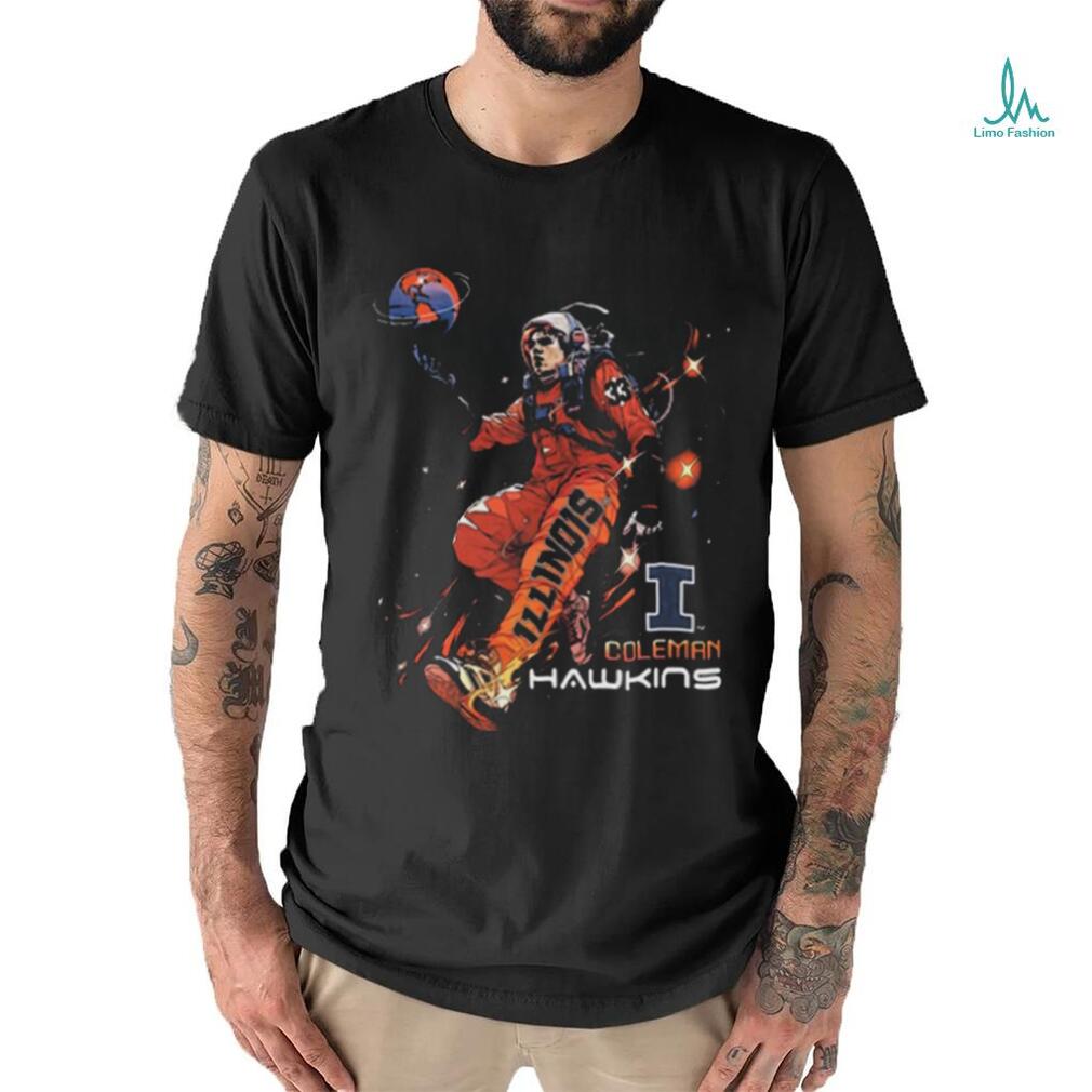 Official illinois Fighting Illini Men’s Nil Coleman Hawkins Spaceman Shirt Official illinois Fighting Illini Men’s Nil Coleman Hawkins Spaceman Shirt
